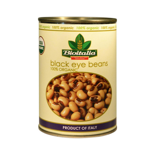 Bioitalia Beans - Black Eyed Peas - Case of 12 - 14 oz.