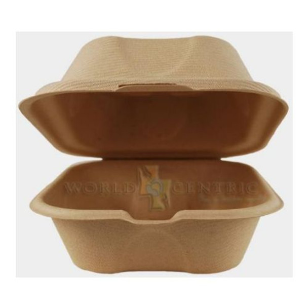 World Centric Burger Box - Case of 10 - 50 Count