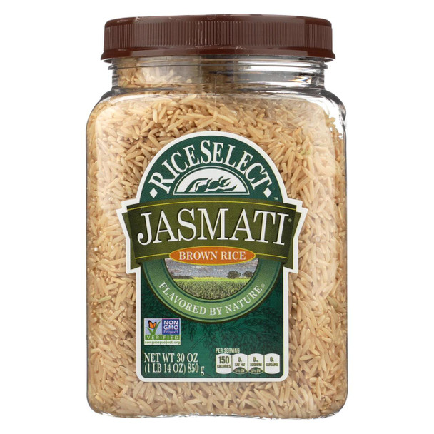 Rice Select Jasmati Rice - Brown - Case of 4 - 30 oz.