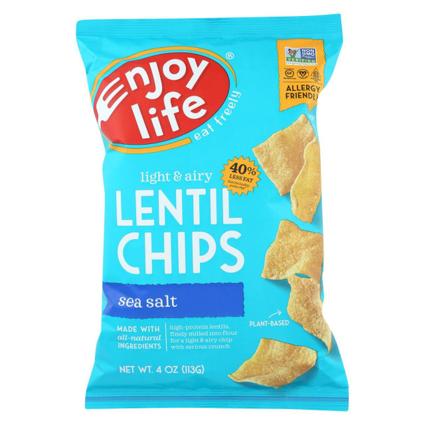 Enjoy Life - Lentil Chips - Plentils - Light Sea Salt - 4 oz - case of 12