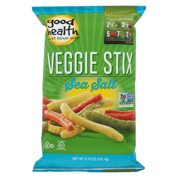 Good Health Veggie Stix - Sea Salt - Case of 10 - 6.75 oz.