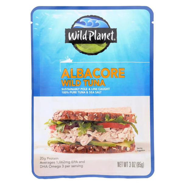 Wild Planet Wild Albacore Tuna - Pouch - Case of 12 - 3 oz.