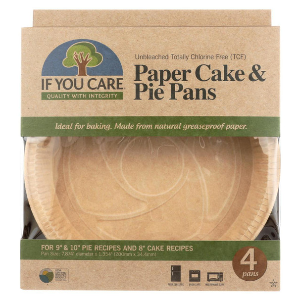 If You Care Pie Baking Pans - Paper Cake - Case of 6 - 4 Count