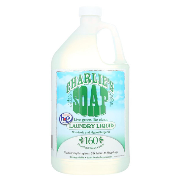 Charlies Soap Laundry Detergent - 128 Loads - Liquid - 128 oz - case of 4