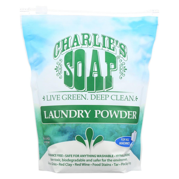 Charlies Soap Laundry Detergent - 100 Loads - Powder - 2.64 lb - case of 6