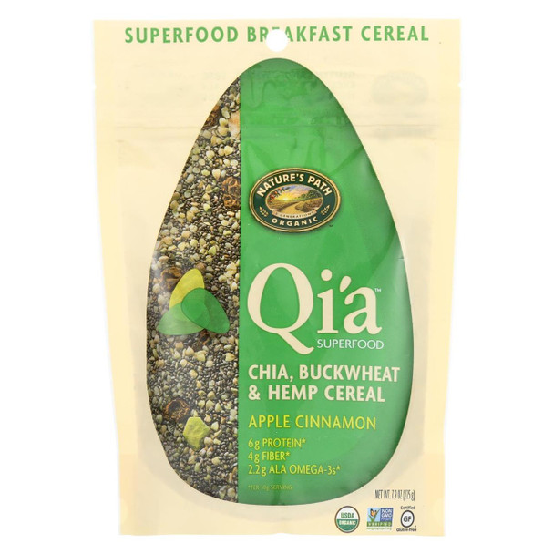 Nature's Path Organic Apple Cinnamon Qi'A Cereal - Case of 10 - 7.94 oz