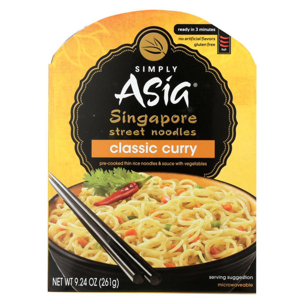 Simply Asia Singapore Street Classic Curry Noodle Bowl - Case of 6 - 9.24 oz.