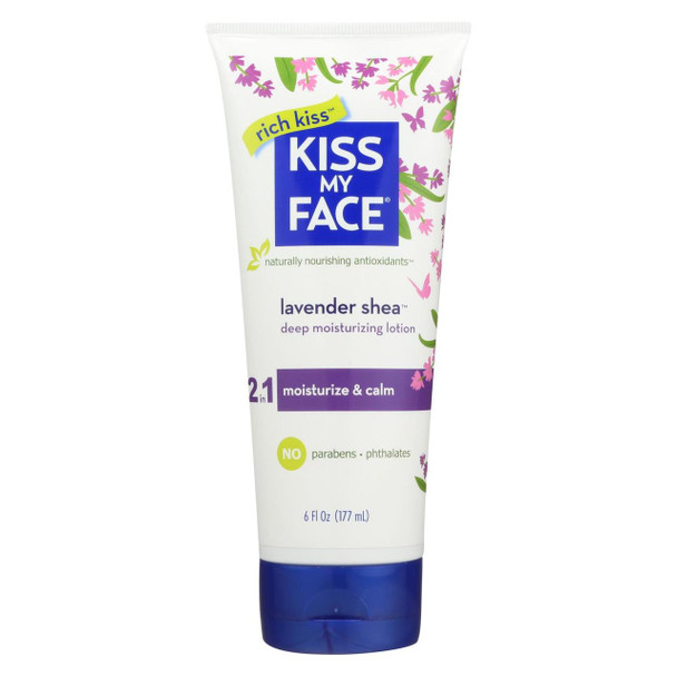 Kiss My Face Moisturizer - Lavender and Shea Butter - 6 oz