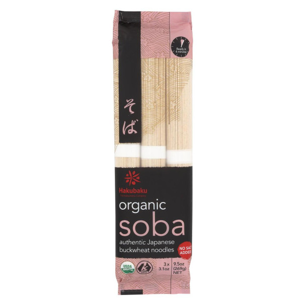 Hakubaku Organic Soba - Case of 8 - 9.52 oz.