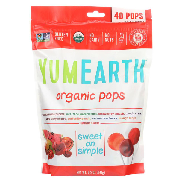 Yumearth Organics Organic Lollipops - Assorted - 8.5 oz