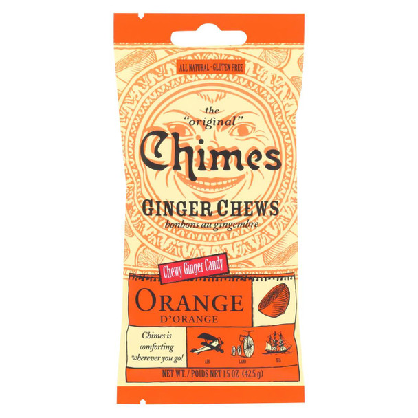 Chimes - Ginger Chews - Orange Citrus - 1.5 oz - Case of 12