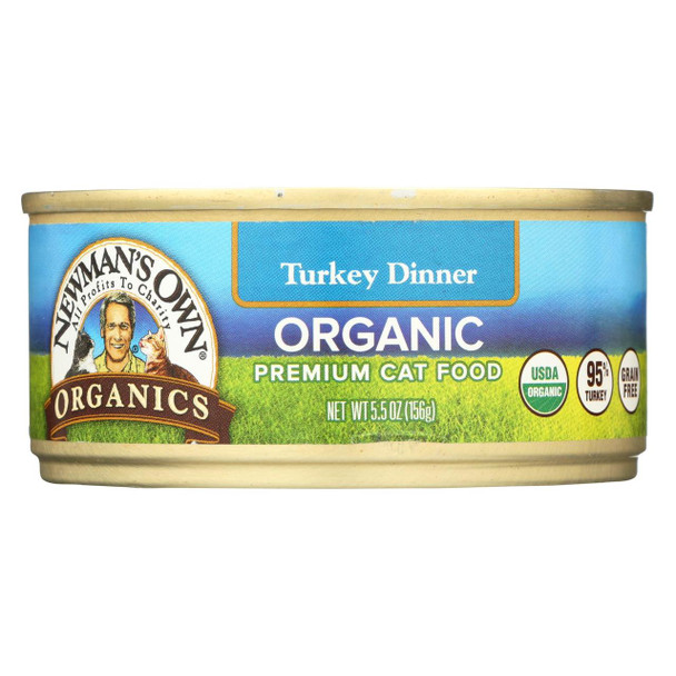 Newman's Own Organics Turkey Grain Free Dinner - Organic - Case of 24 - 5.5 oz.