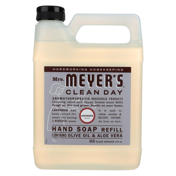 Mrs. Meyer's Clean Day - Liquid Hand Soap Refill - Lavender - Case of 6 - 33 fl oz.