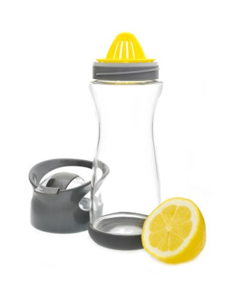 Full Circle Home On the Go Lemon Glass Water Bottle - Blackberry