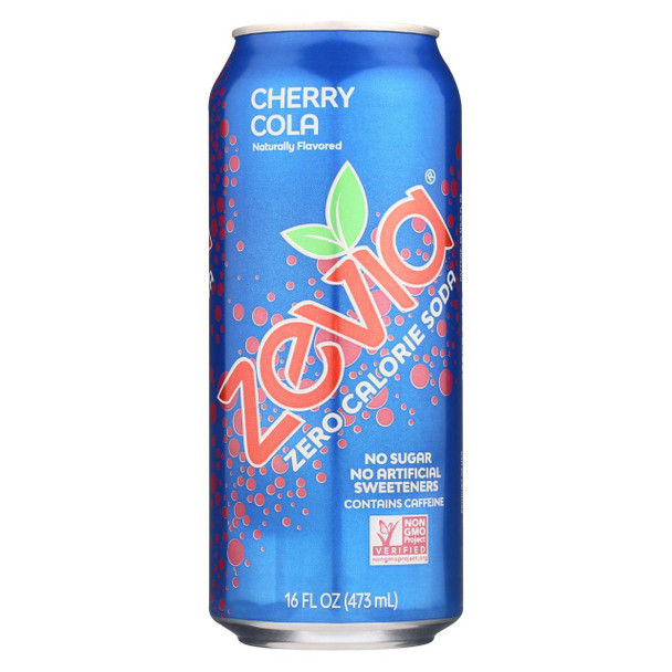 Zevia Zero Calorie Soda - Cherry Cola - Case of 12 - 16 fl oz