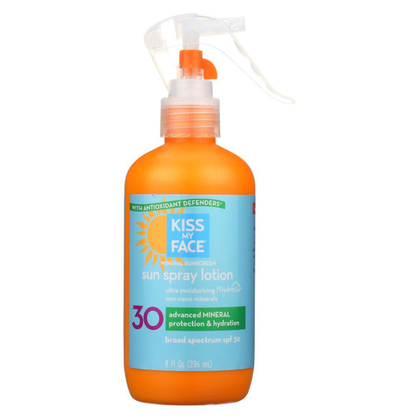 Kiss My Face Sunscreen - Mineral - Case of 1 - 8 fl oz.