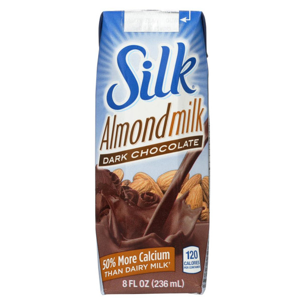 Silk Pure Almond Milk - Dark Chocolate - Case of 12 - 8 Fl oz.