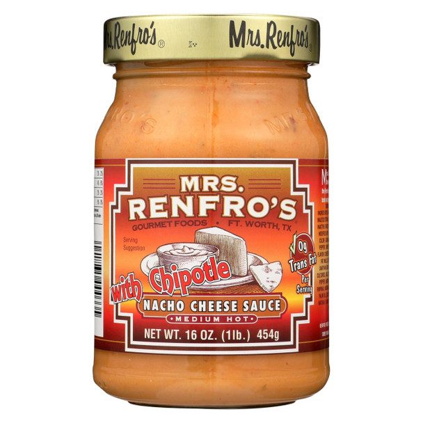 Mrs. Renfro's Cheese Sauce and Dip - Case of 6 - 16 oz.