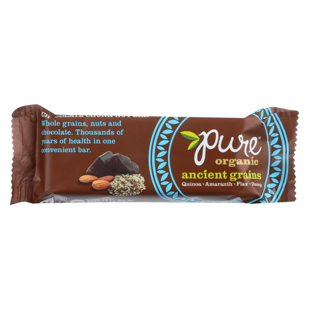 Pure Organic Ancient Grains Bar - Organic - Chocolate Chunk Nut - 1.23 oz Bars - Case of 12