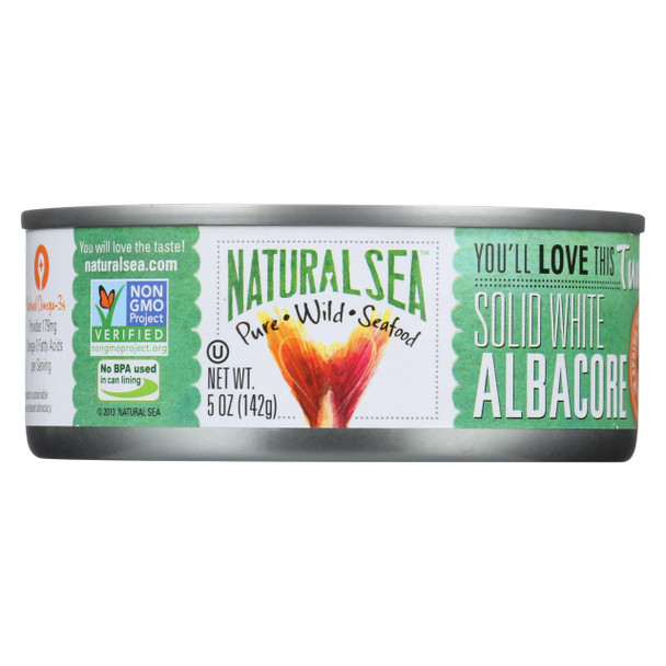 Natural Sea Wild Albacore Tuna, Unsalted, Solid White - Case of 12 - 5 OZ