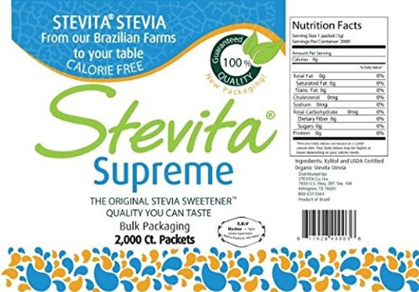 Stevita Stevia Supreme Packets - 2000 count