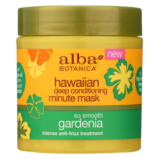 Alba Botanica Deep Conditioning Minute Mask - Hawaiian - So Smooth Gardenia - 5.5 oz