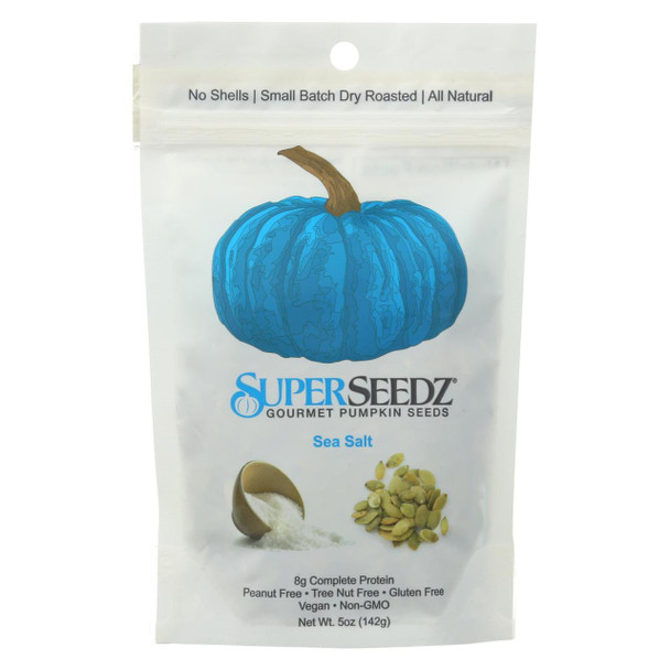 Superseedz Gourmet Pumpkin Seeds - Sea Salt - Case of 6 - 5 oz.