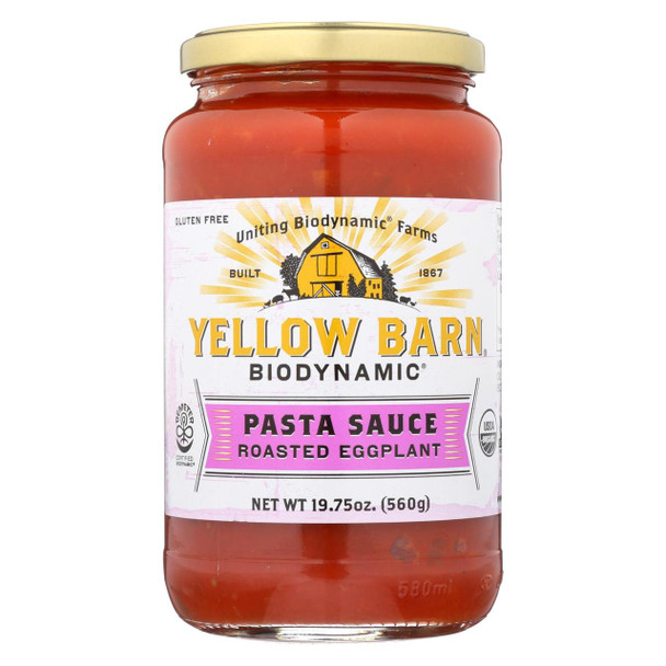 Yellow Barn Pasta Sauce Roasted Eggplant - Case of 6 - 19.75 oz.