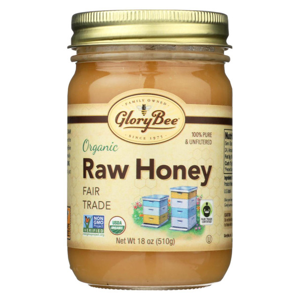 Glorybee Fair Trade Honey - Organic - Case of 6 - 18 oz.