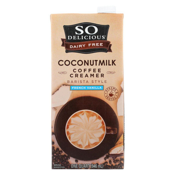 So Delicious Barista Style Coconut Milk Creamer - French Vanilla - Case of 6 - 32 Fl oz.