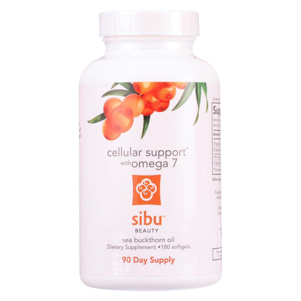 Sibu Sea Buckthorn Oil Cellular Support with Omega 7 - 180 Softgels