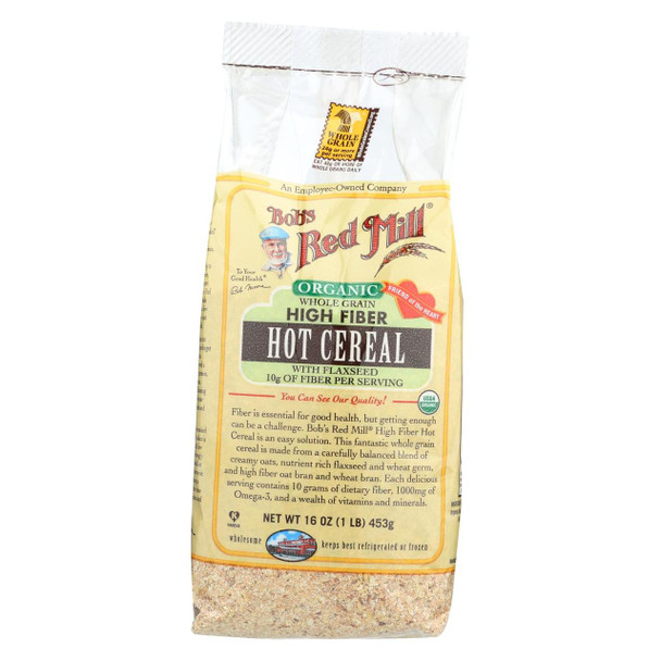Bob's Red Mill - Organic Whole Grain High Fiber Hot Cereal - 16 oz - Case of 4