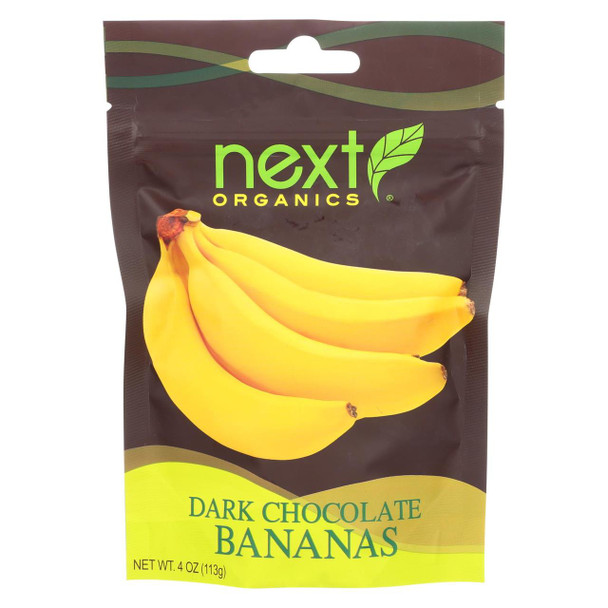 Next Organics Dark Chocolate - Bananas - Case of 6 - 4 oz.