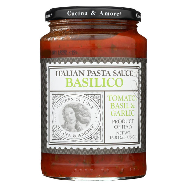 Cucina & Amore - Pasta Sce Tom W/basil - CS of 6-16.8 OZ