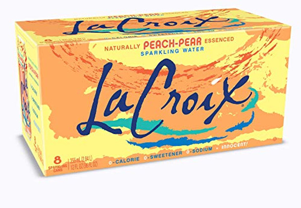 Lacroix Sparkling Water - Peach-Pear - Case of 3 - 8/12 fl oz.