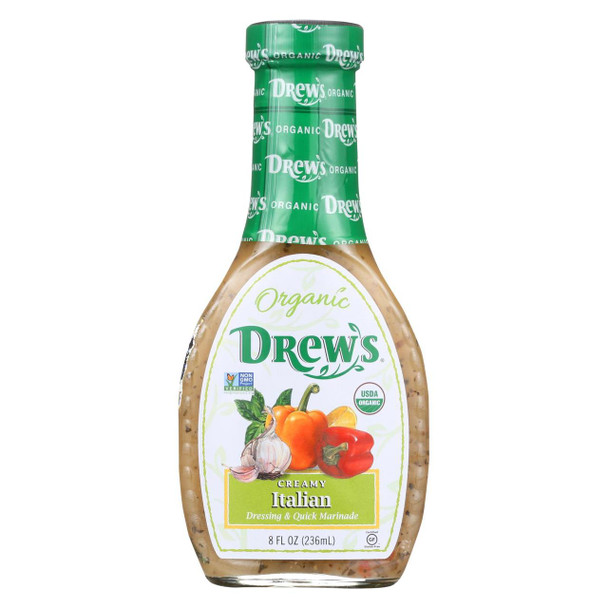 Drew's Organics - Salad Dressing - Creamy Italian - Case of 6 - 8 fl oz.