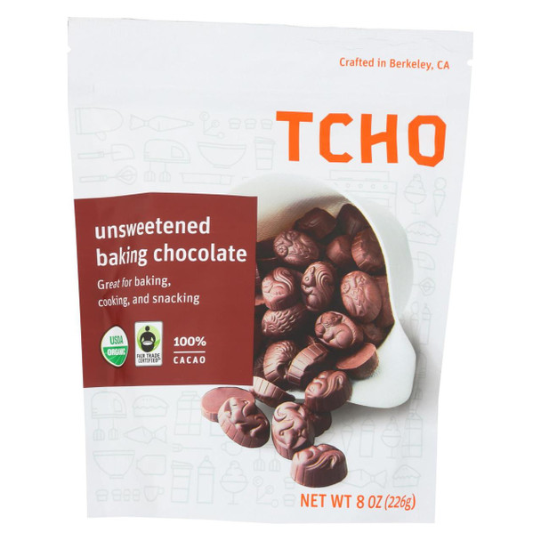 Tcho Chocolate Organic Dark Chocolate Critters - Unsweetened - Case of 12 - 8 oz.