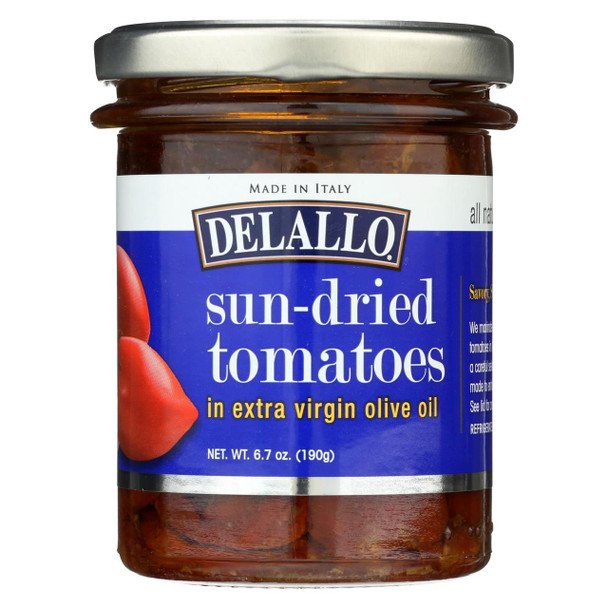 Delallo - Sun-Dried Tomatos - In Extra Virgin Olive Oil - Case of 6 - 6.7 oz.