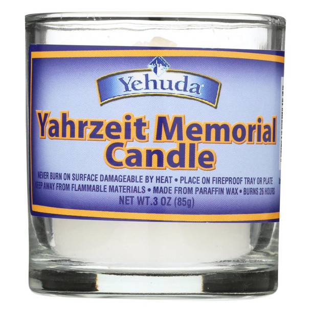 Yehuda - Candle Glass Memorial - CS of 24-CT