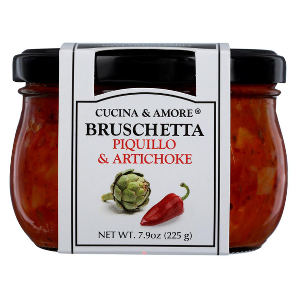 Cucina and Amore Bruschetta - Piquillo and Artichoke - Case of 6 - 7.9 oz.