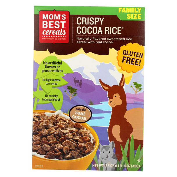 Moms Best Naturals Cereal - Crispy Cocoa Rice - 17.5 oz - case of 14