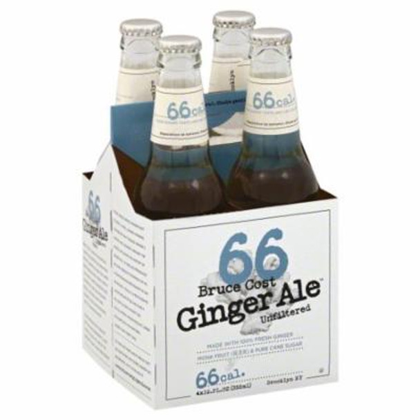 Bruce Cost Ginger Ale - Bc66 With Monk Fruit - Case of 6 - 4/12 fl oz.