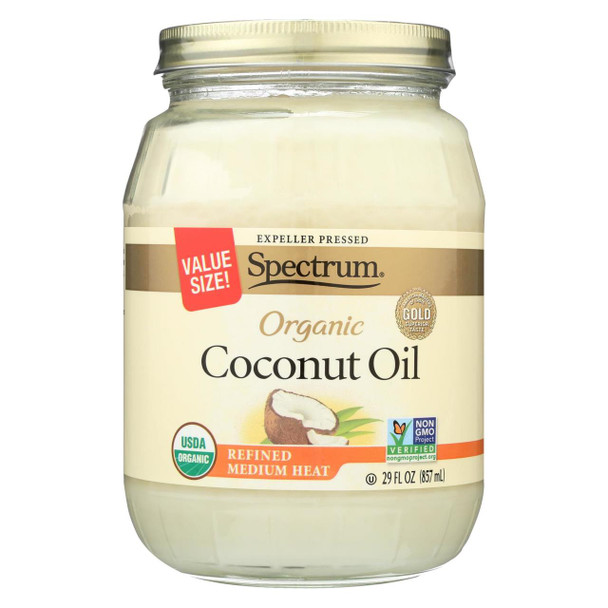 Spectrum Naturals Organic Refined Coconut Oil - Case of 6 - 29 Fl oz.