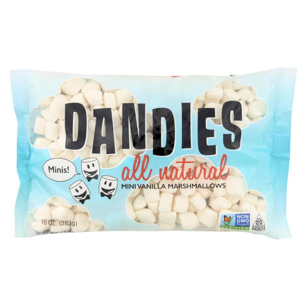 Dandies - Air Puffed Mini Marshmallows - Classic Vanilla - Case of 12 - 10 oz.