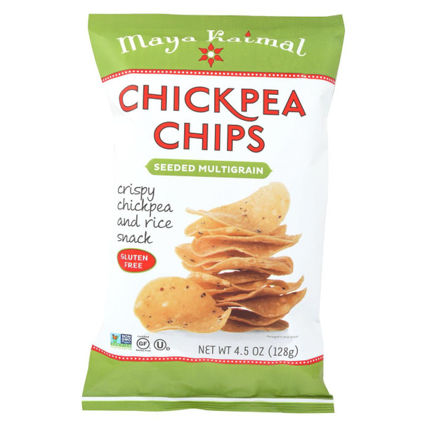 Maya Kaimal Chickpea Chips - Seeded Multigrain - Case of 12 - 4.5 oz.