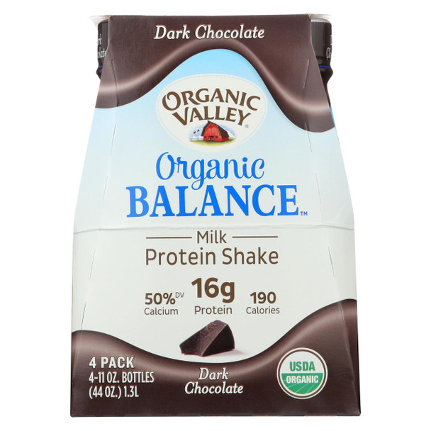 Organic Valley Balance Milk Protien Shake - Chocoloate - Case of 3 - 4/11oz Bottle