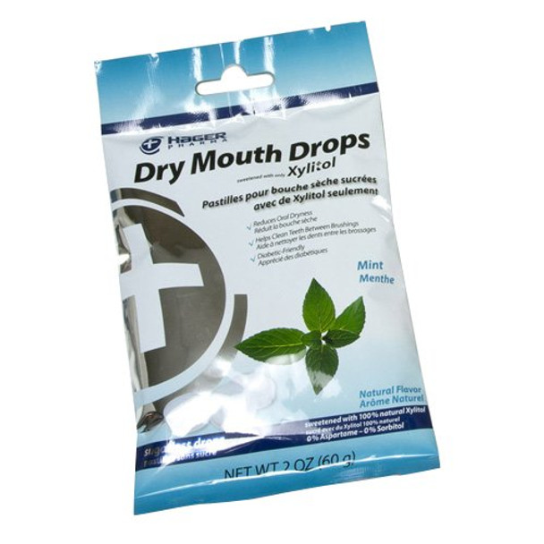 Hager Pharma Dry Mouth Drops - Mint - 2 oz