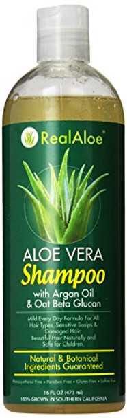 Real Aloe Shampoo - Aloe Vera - Mild - 16 fl oz