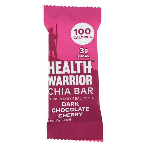 Health Warrior Chia Bar - Dark Chocolate Cherry - .88 oz Bars - Case of 15