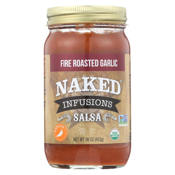 Naked Infusions Salsa - Fire Roasted Garlic - Case of 6 - 16 oz.